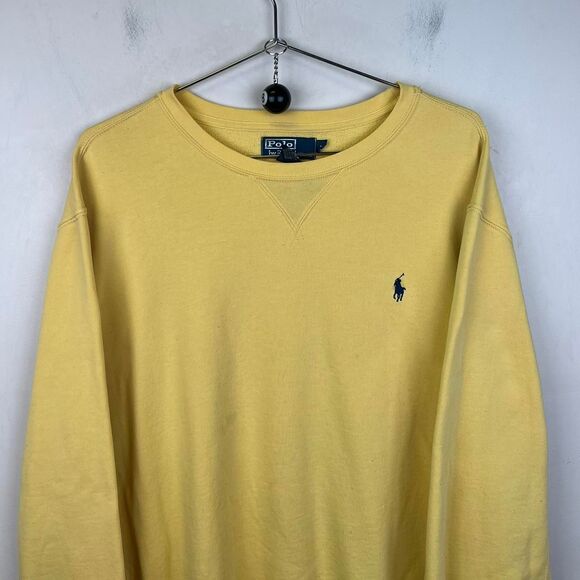 Vintage Yellow Polo Ralph Lauren men's sweatshirt size large - Picture 2 of 4